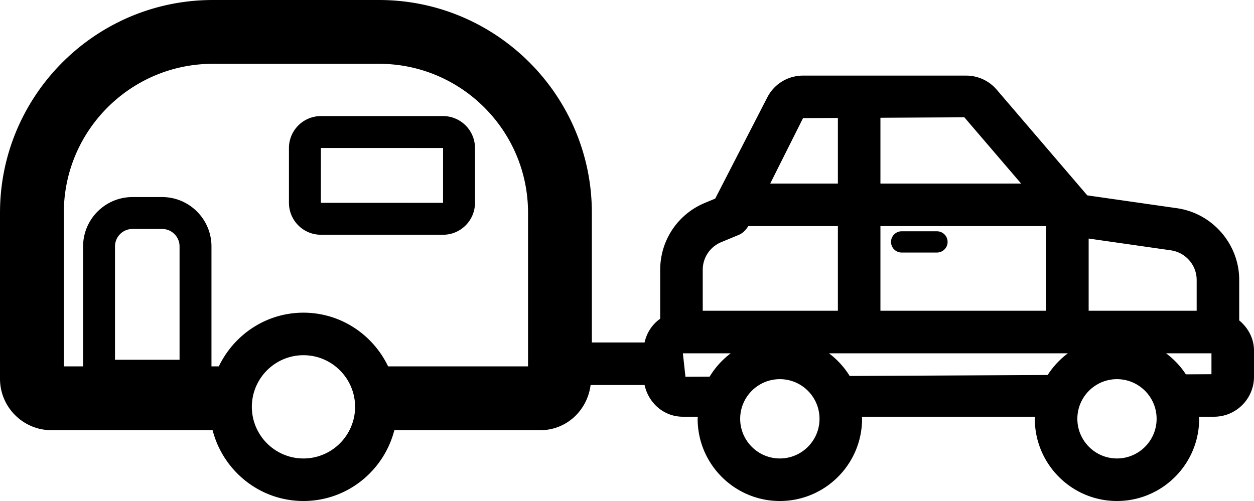 Car With Trailer Contour Svg Vector Free Vectors